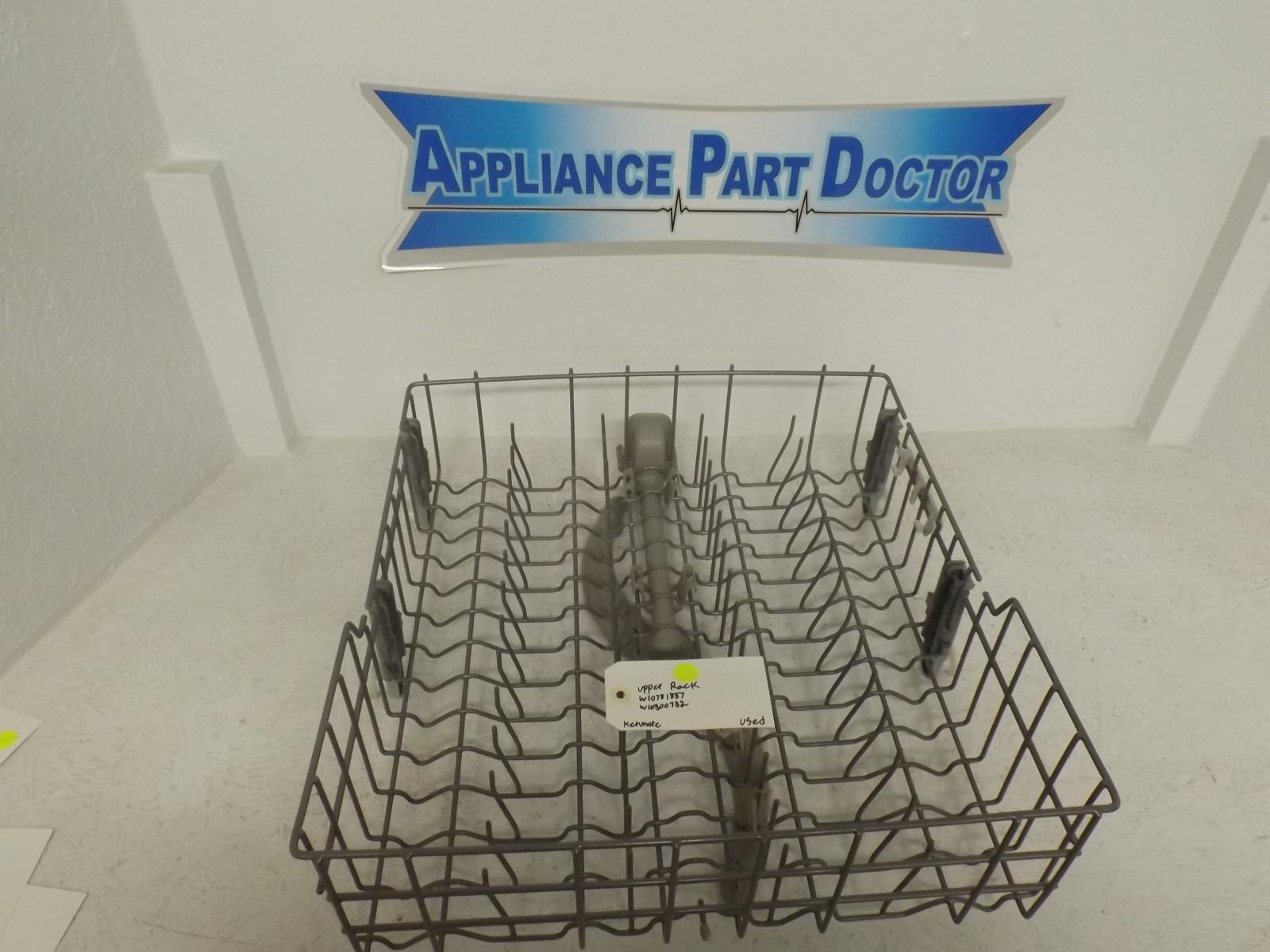 Kenmore upper dishwasher rack W10781857 W10300732 used Kenmore upper dishwasher rack W10781857 W10300732 used